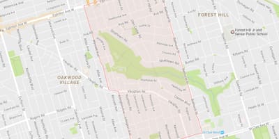 Mapa de Humewood–Cedarvale bairro de Toronto