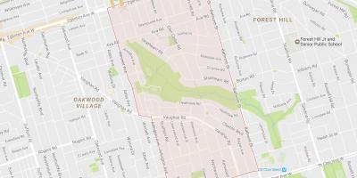 Mapa de Humewood–Cedarvale bairro de Toronto
