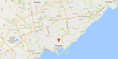 Mapa da Igreja e Wellesley distrito de Toronto