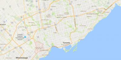 Mapa de Islington-Centro da Cidade a Oeste do distrito de Toronto