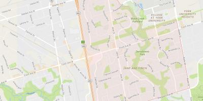 Mapa de Jane e Finch bairro de Toronto