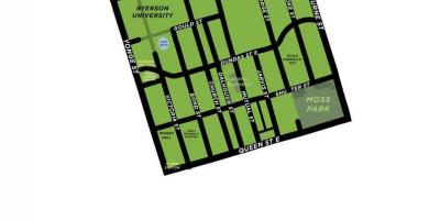 Mapa do Jardim do Distrito visão geral de Toronto