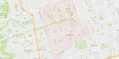 Mapa de L'Amoreaux bairro de Toronto