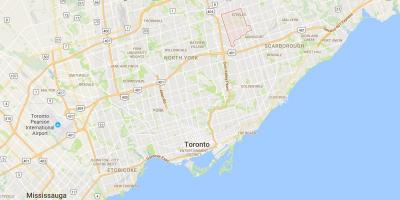 Mapa de L'Amoreaux distrito de Toronto
