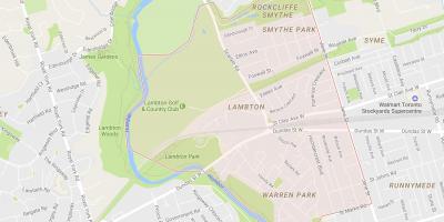 Mapa de Lambton bairro de Toronto