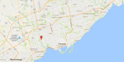 Mapa de Lambton distrito de Toronto