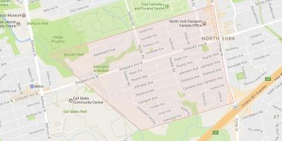 Mapa de Lansing bairro de Toronto