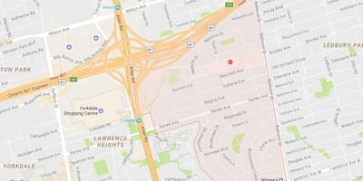 Mapa de Lawrence Mansão do bairro de Toronto