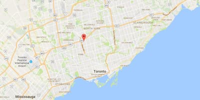 Mapa de Lawrence Mansão do distrito de Toronto