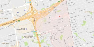 Mapa de Lawrence Mansão do bairro de Toronto