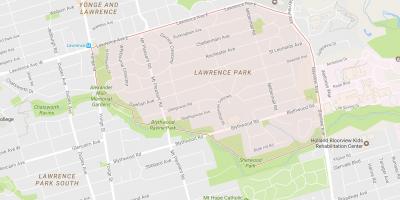 Mapa de Lawrence Parque bairro de Toronto