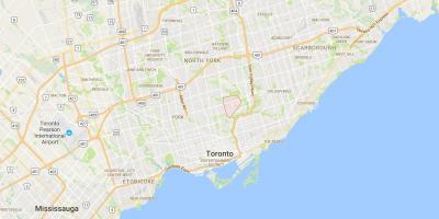 Mapa de Leaside distrito de Toronto