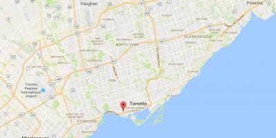 Mapa da Liberdade Aldeia do distrito de Toronto
