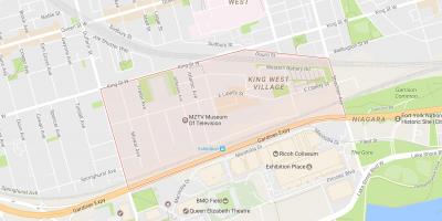 Mapa de Liberty Village, bairro de Toronto