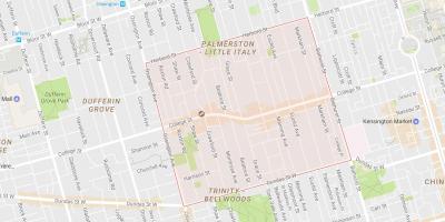 Mapa de Little Italy bairro de Toronto
