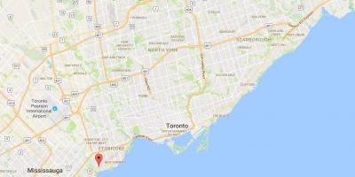 Mapa de Long Branch distrito de Toronto