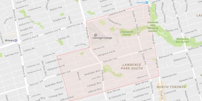 Mapa de Lytton Parque bairro de Toronto