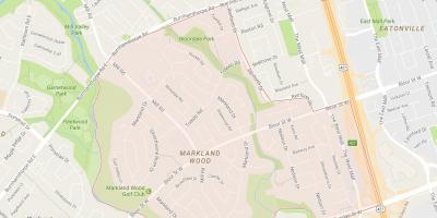 Mapa de Markland Madeira bairro de Toronto