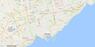 Mapa da Milliken distrito de Toronto