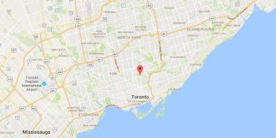 Mapa de Moore Park district de Toronto
