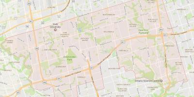 Mapa da zona residencial de Toronto bairro de Toronto