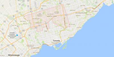 Mapa da zona residencial de Toronto district de Toronto