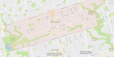 Mapa de Newtonbrook bairro de Toronto