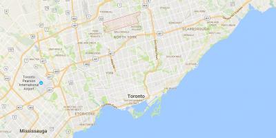 Mapa de Newtonbrook distrito de Toronto