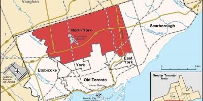 Mapa de Toronto North York