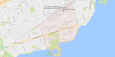 Mapa de Nova Toronto bairro de Toronto