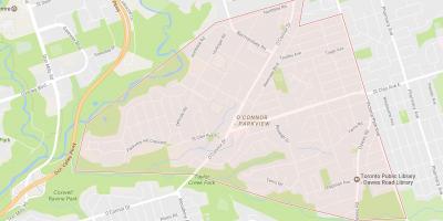 Mapa de O'Connor–Parkview bairro de Toronto