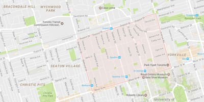 Mapa do Anexo do bairro de Toronto