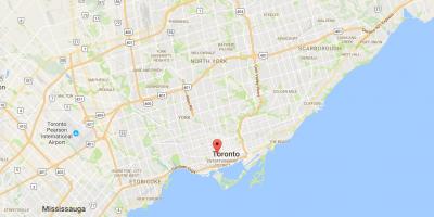 Mapa do bairro de Chinatown de Toronto