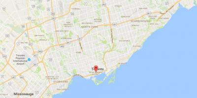 Mapa do Distrito de Entretenimento do distrito de Toronto