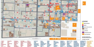 Mapa do Distrito de Entretenimento de Toronto informações