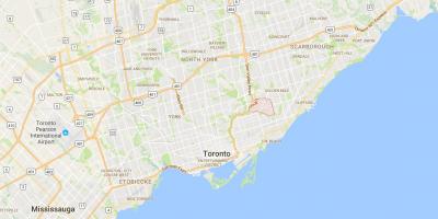 Mapa da Amarra Caminho distrito de Toronto