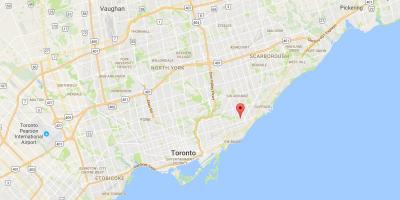 Mapa de Oakridge distrito de Toronto