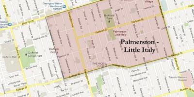 Mapa de Palmerston little Italy, em Toronto