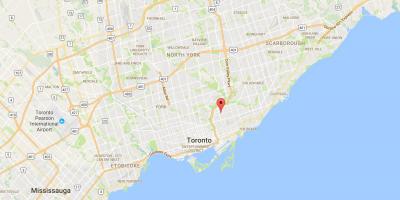 Mapa de Pape Aldeia do distrito de Toronto