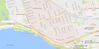 Mapa de Parkdale bairro de Toronto