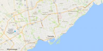Mapa de Parkwoods distrito de Toronto
