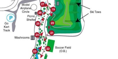 Mapa do Parque Centenário de campos de golfe de Toronto