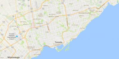 Mapa de Pelmo Park – Humberlea distrito de Toronto