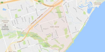 Mapa de Porto União bairro de Toronto