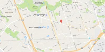Mapa de Rexdale avenida Toronto