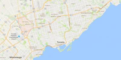 Mapa de Rexdale distrito de Toronto