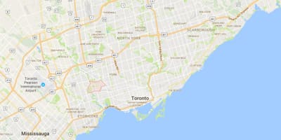 Mapa de Rockcliffe–Smythe distrito de Toronto
