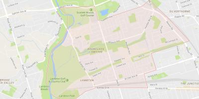 Mapa de Rockcliffe–Smythe bairro de Toronto