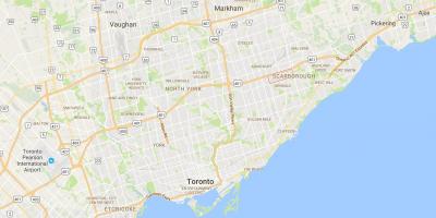 Mapa de Scarborough Centro da Cidade de distrito de Toronto
