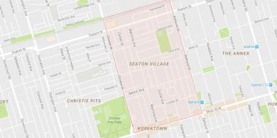 Mapa de Seaton Aldeia bairro de Toronto
